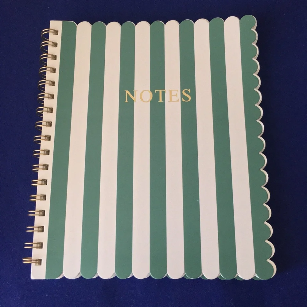 Scalloped Stripe Spiral Notebook